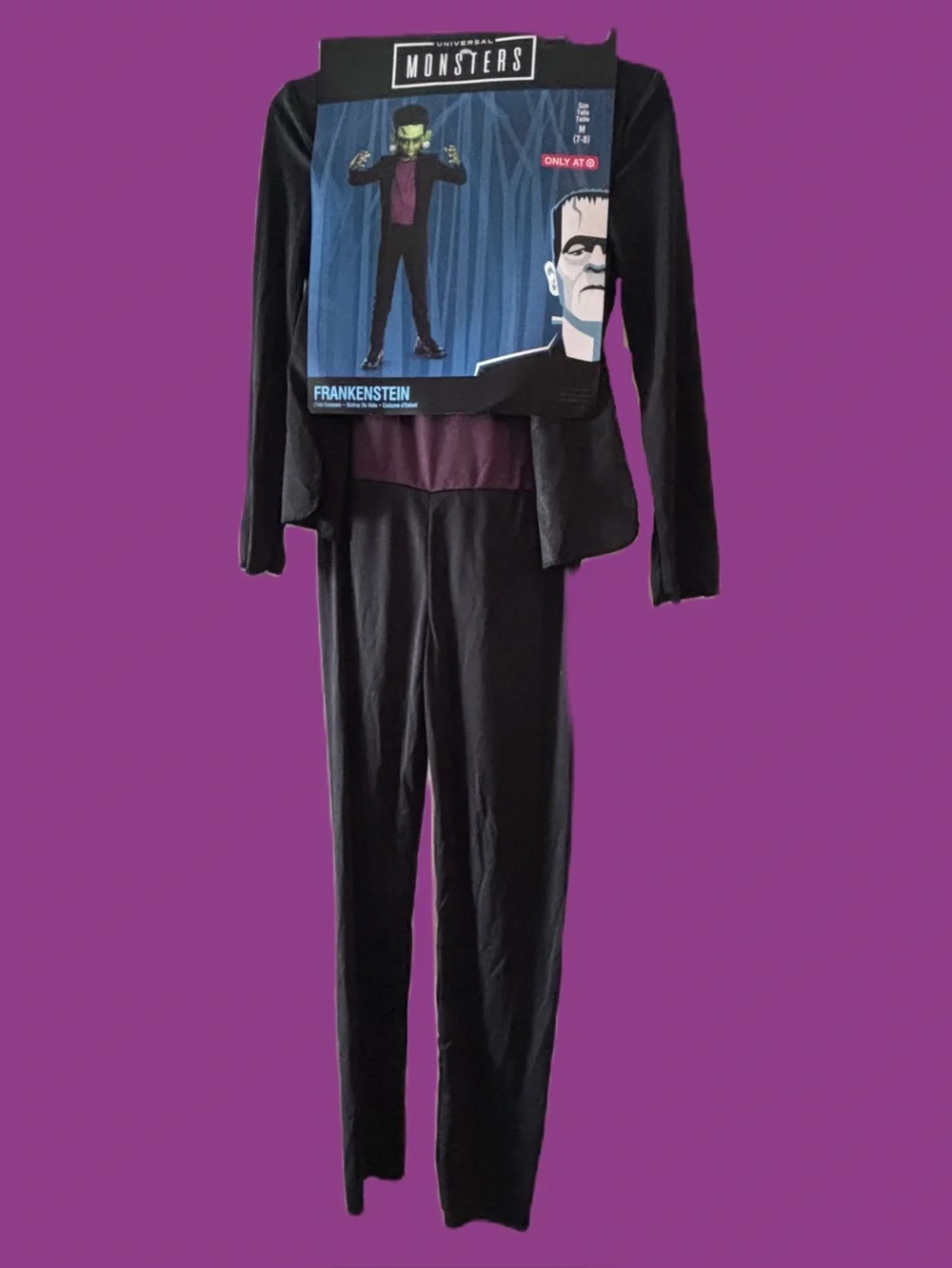 Universal Monsters Frankenstein Halloween Costume Boys Size S (4/6) or M (7/8) - Picture 9 of 13